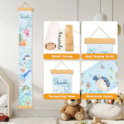 Personalized Name Growth Chart Wall Decor for Kids