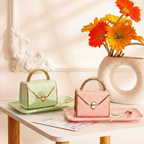 2 Set Coffee Mug Elegant Handbag Shaped Cup (2 Count)