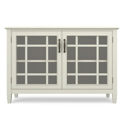Connaught 46" Wide Solid Wood Low Cabinet in Antique White