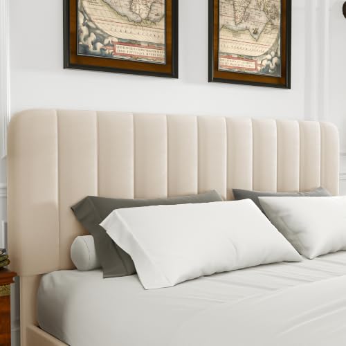 King Size Upholstered Bed Frame with 4 Drawers and Headboard