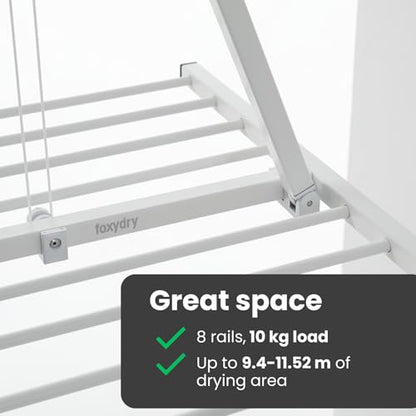 Mini, Folding, Pull Down, Ceiling Laundry Drying Rack, 60 in (3.2808 Foot)