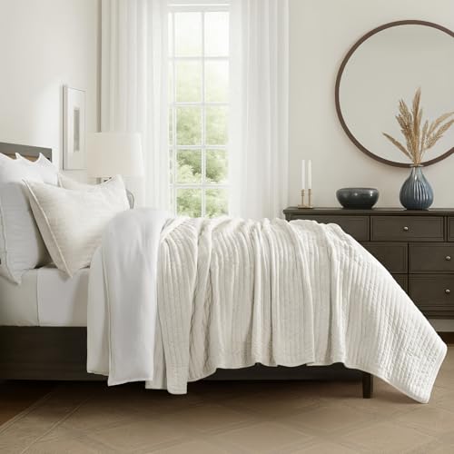 Stripe Channel Luxury Velvet Quilt Set King Size