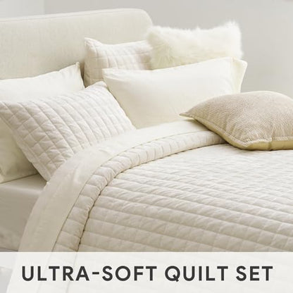 Channel Box Stitch Velvet Quilt Set