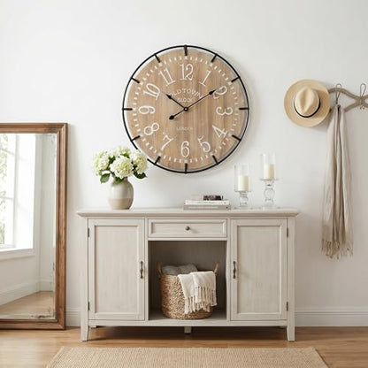 24 Inch Large Farmhouse Wall Clock