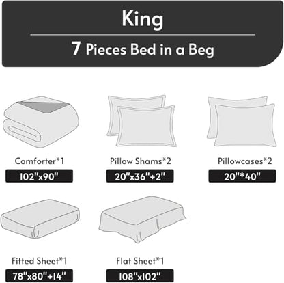 Bed in a Bag King 7 Pieces