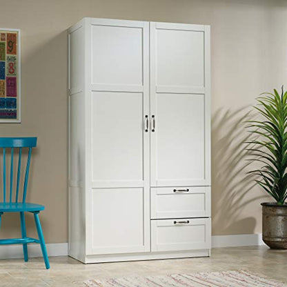 Select Multipurpose Bedroom Armoire Wardrobe Closet Pantry Storage Cabinet with Storage Drawers and Hanging Rail