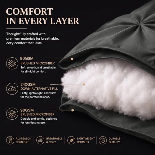 King Size Comforter Set Dark Grey