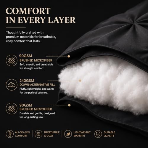 Oversized King Comforter Set Black