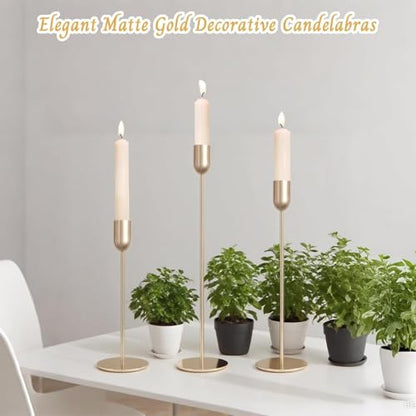 54 Pcs Glod Candle Holders Set