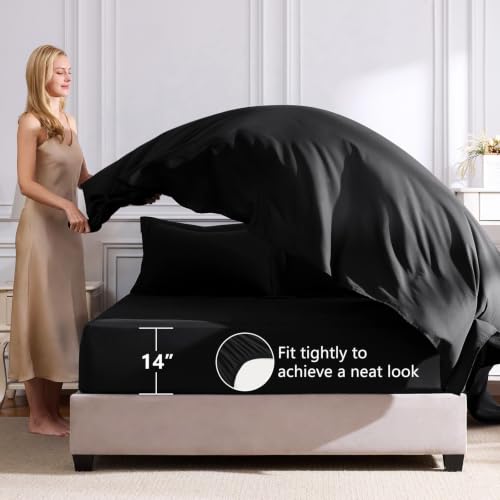 Oversized Queen Comforter Set Black