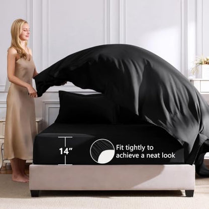 Oversized Queen Comforter Set Black