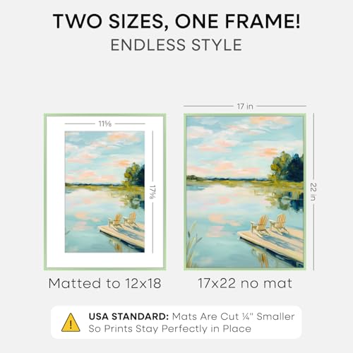 17x22 Green Picture Frame