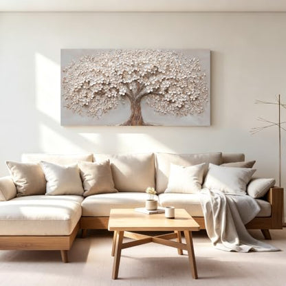 Canvas Wall Art Decor Prints Modern Botanical Wall Art Pictures for Living Room Tree of Life Wall Art Decor Prints Artwork for Walls Bedroom Office Decor 20" X 40"Printed Decorative Painting