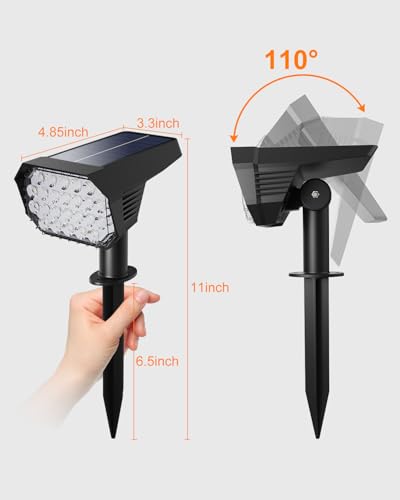 6 Pack Color Changing Solar Powered Outdoor Spot Lights Waterproof 24 LEDs (6 Count)