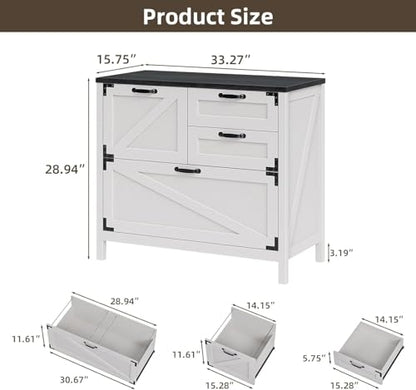 4 Drawer Wood Lateral File Cabinets for Home Office