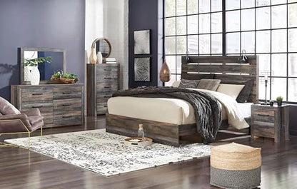 Drystan Rustic King Size Bed Frame with LED