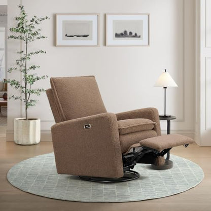 Uptown Power Glider Recliner Rocking Chair 270° Swivel for Nursery and Living Room
