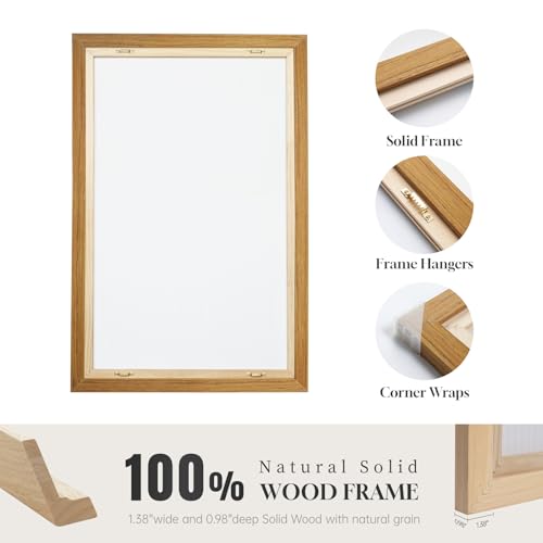 Large Framed Sage Green Abstract Wall Art for Living Room
