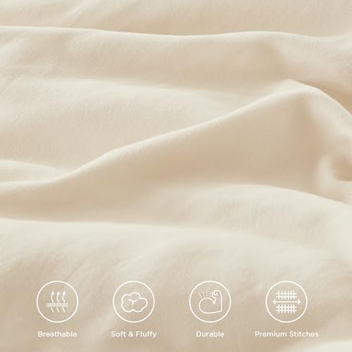 Beige Ruffle Comforter Set King