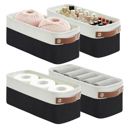 Small Fabric Storage Baskets (4 Count)