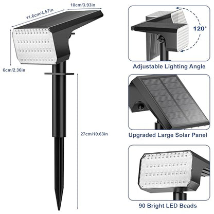 12 Pack Solar Spot Lights Outdoor Color Changing (12 Count)
