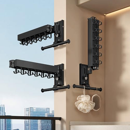 Wall Mounted Collapsible Clothes Drying Rack