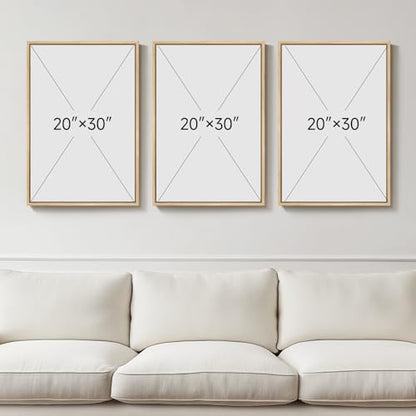 Large Framed Green and Beige Abstract Wall Art