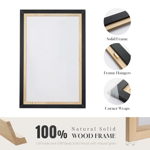 Framed Black and White Abstract Wall Art Set (3 Count)