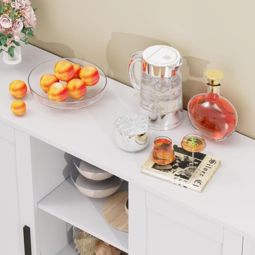 Storage Cabinet with 2 Doors and 4 Storage Shelves