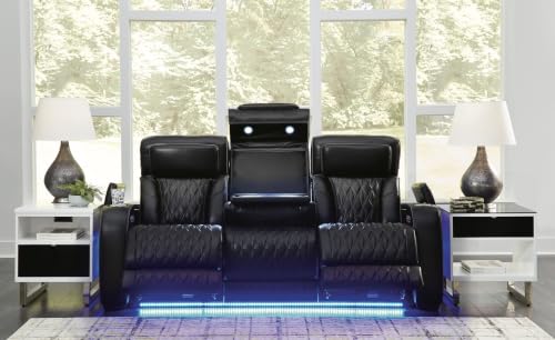 3 Seater Leather Power Reclining Sofa