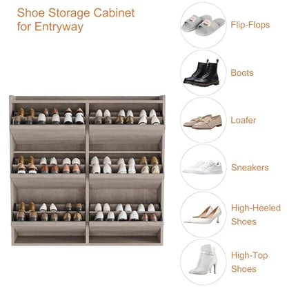 Shoe Cabinet with 6 Flip Drawers
