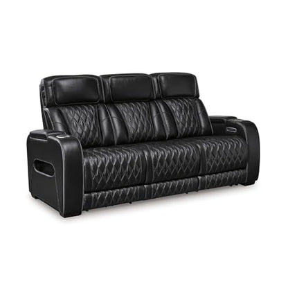 3 Seater Leather Power Reclining Sofa