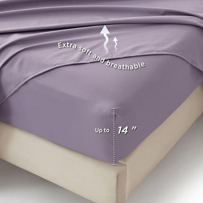 Floral Grayish Purple Comforter Set