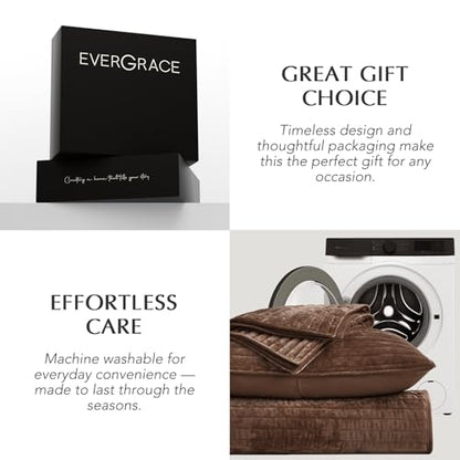 Stripe Channel Luxury Velvet Quilt Set Queen Size