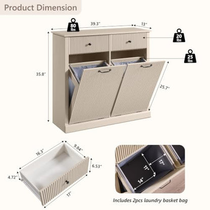 Double Tilt Out Trash Cabinet