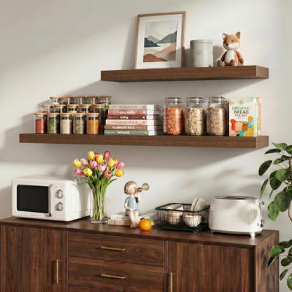 24 Inch Floating Shelves Wall Mounted for Display (2 Count)