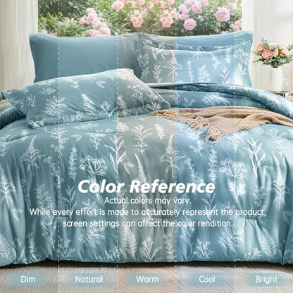 Blue Bed in a Bag Queen 7 Pieces