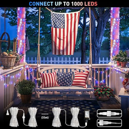 Red White and Blue Lights (66 Foot)