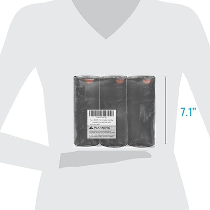 4-6 Gallon Trash Bags Drawstring, 75 Count Bulk, Black & Unscented Multi-purpose Garbage Bags for Business Home Bathroom Kitchen Commercial and Industrial