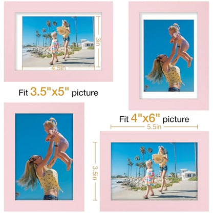 4x6 Picture Frames Set of 9 for Wall or Tabletop Display (9 Count)