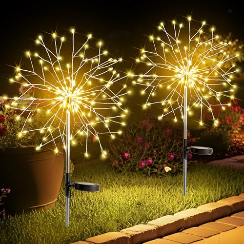 Solar Garden Lights Outdoor Waterproof Decorative (2 Count)