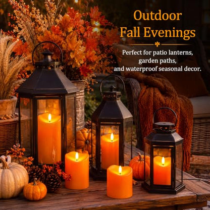 Halloween Orange Waterproof LED Candles