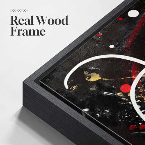 Extra Large Framed Black and White Abstract Wall Art for Living Room