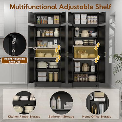 90.8" Kitchen Pantry Cabinet