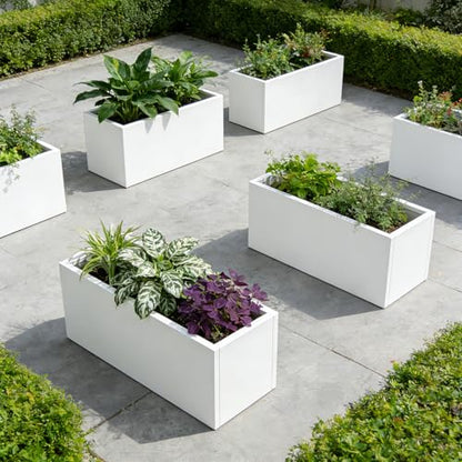 Metal Rectangular Planter 36" L x 15" W x 15" H