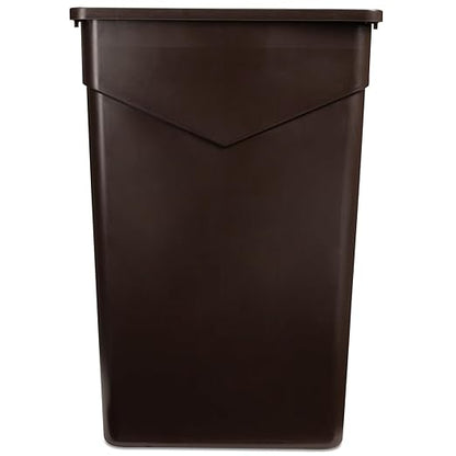 Carlisle FoodService Products 34202369 TrimLine Polyethylene Waste Container, 23 Gallon Capacity, 20" Length x 11" Width x 29.88" Height, Dark Brown (Case of 4)