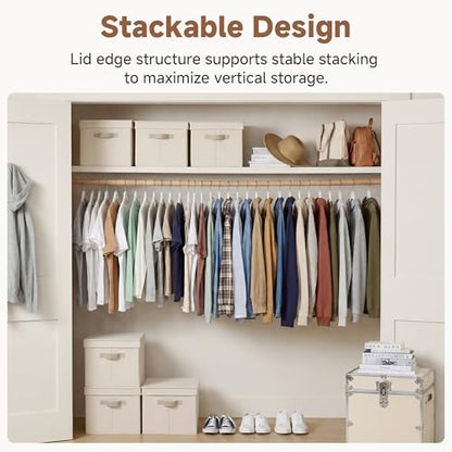 Fabric Storage Bins with Lids (3 Count)