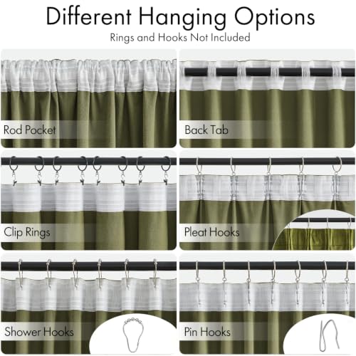 Moss Green Velvet Pinch Pleat Blackout Curtains W52 X L84 Inches