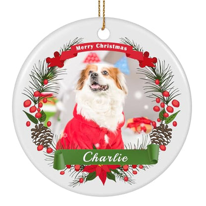Personalized Dog Photo Christmas Ornament 2025