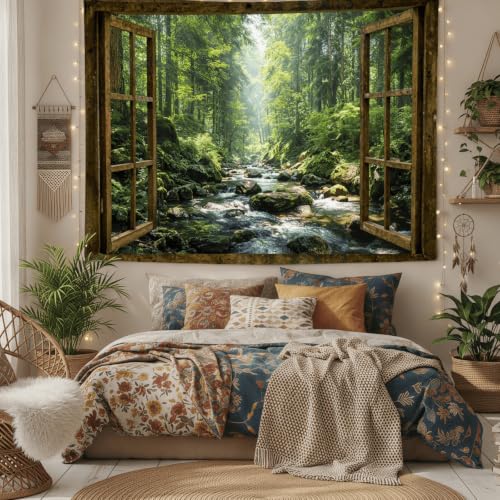 Window Forest Tapestry 80x60 Inch